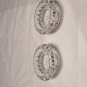 Pair of Cut Glass Taper Candle Holders